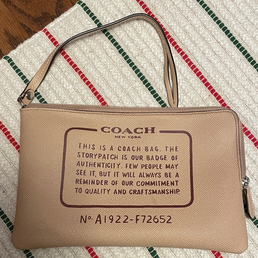 Coach Beige Leather Pouch